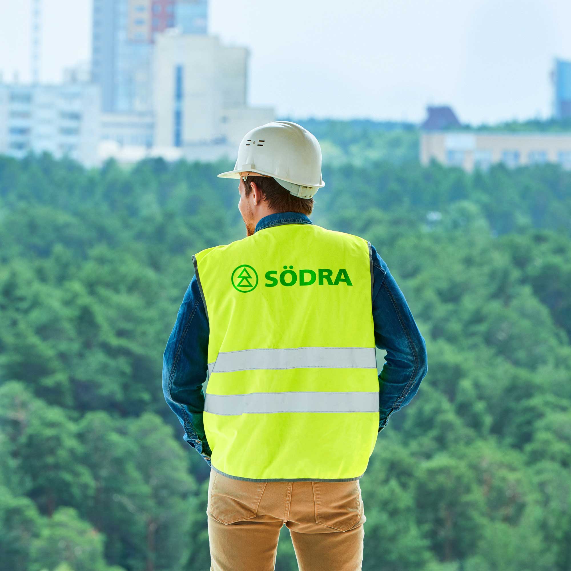 reflexväst med södralogga och säkerheten först