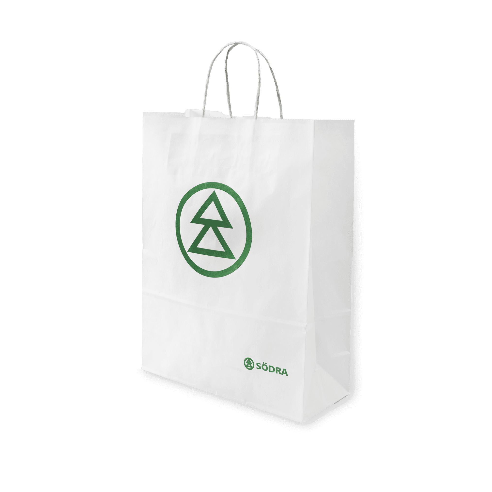 vit papperspåse med södralogga