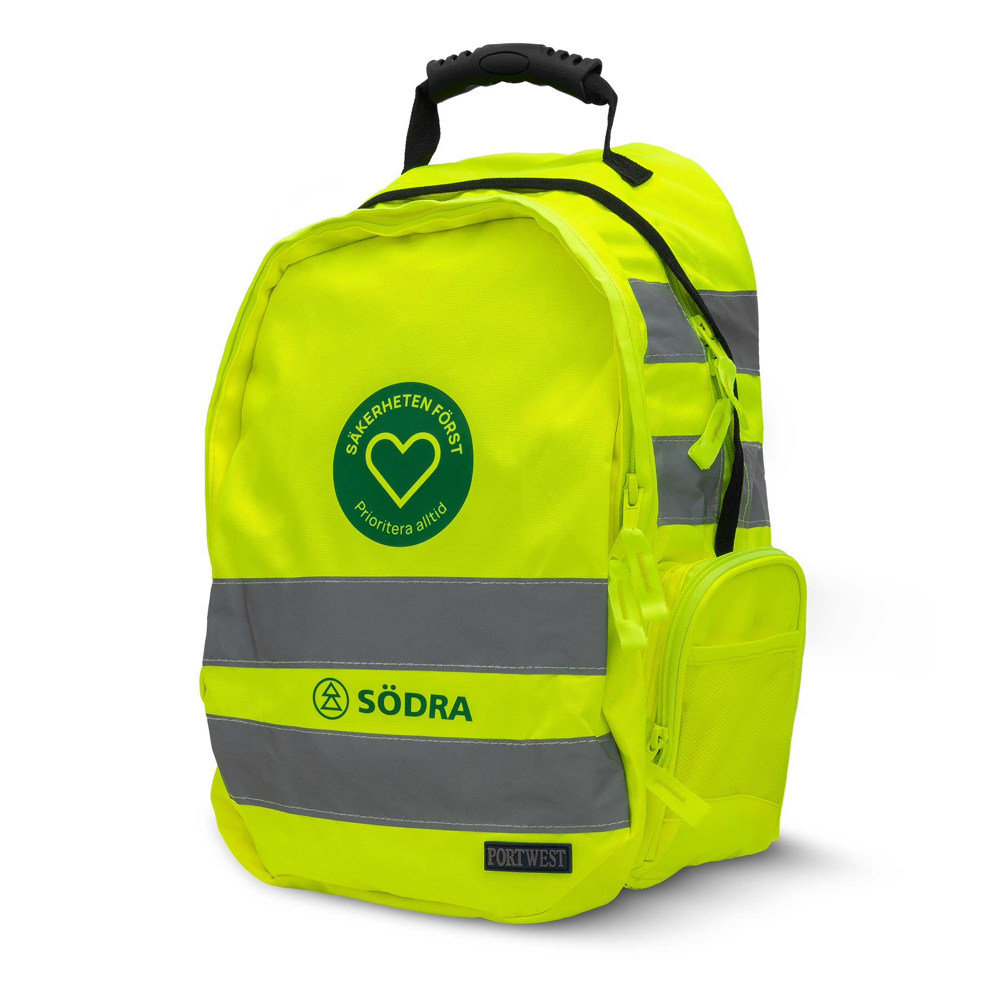reflexryggsäck med södralogga och säkerheten först