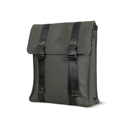 grön södraryggsäck med präglad logga