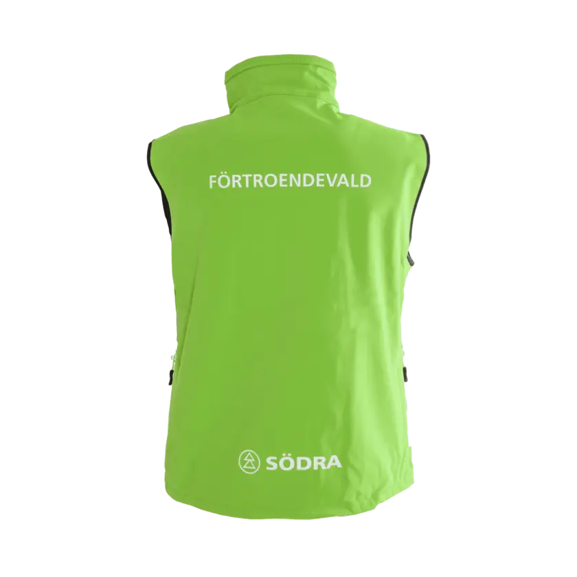 Södra förtroendevald väst med logga på ryggen